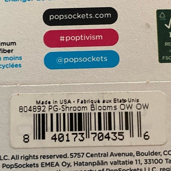 POPSOCKET Mushroom “Shroom Blooms” New Package Exchangeable Face Cellphone Grip - Picture 7 of 7